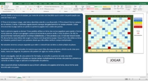 Scrabble – Palavra Cruzada no Excel